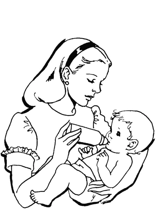 Dibujo gratuito Día de la Madre #129994 de la coleccion Fiestas y Celebraciones para imprimir