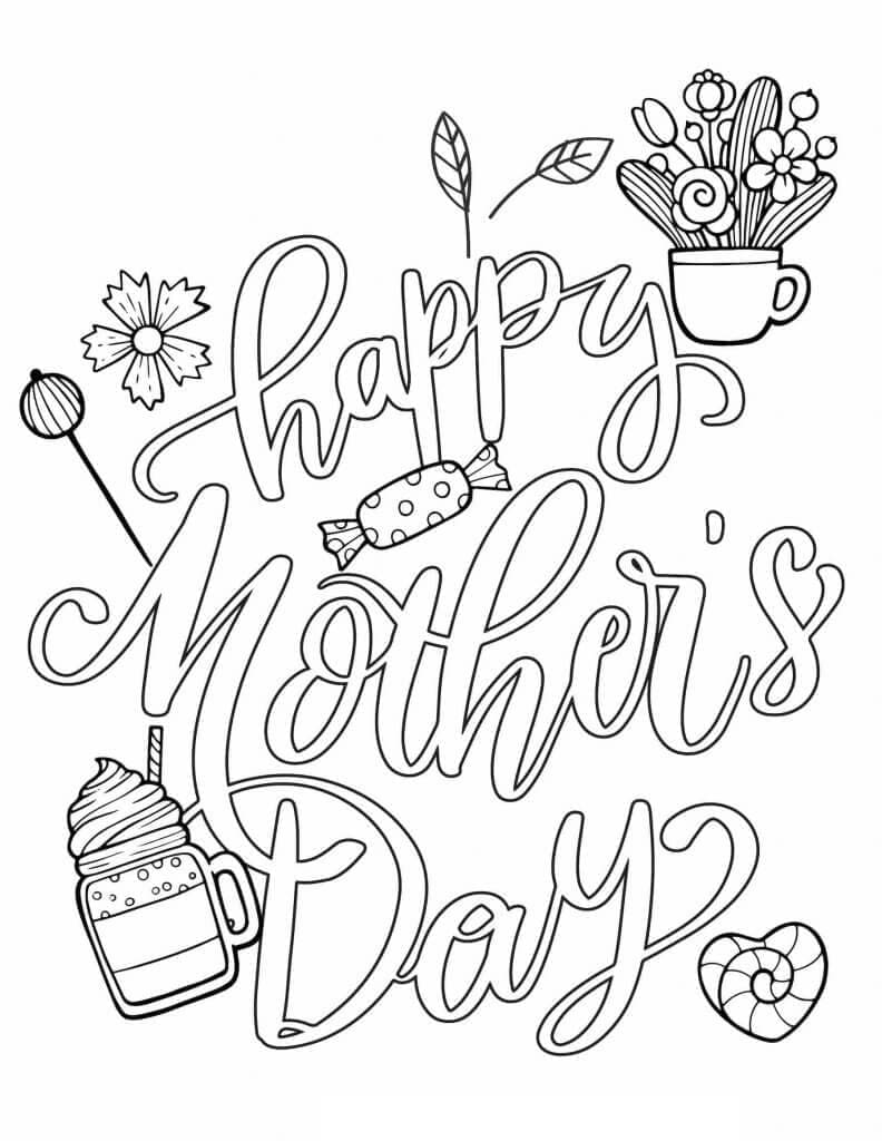 Dibujo gratuito Día de la Madre #201460 de la coleccion Fiestas y Celebraciones para imprimir