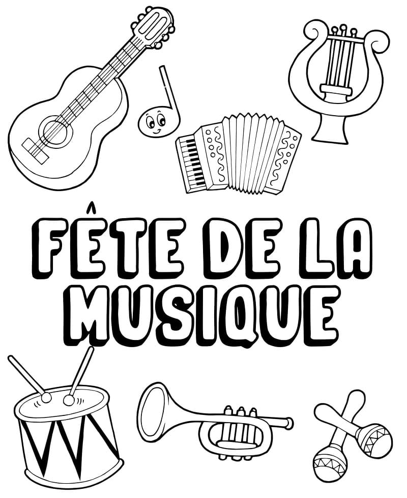 Dibujo gratuito Día de la Música #176361 de la coleccion Fiestas y Celebraciones para imprimir