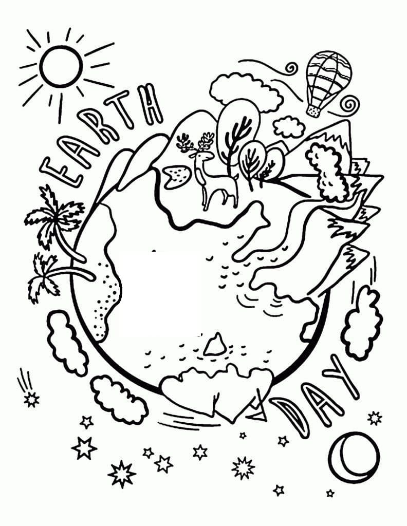 Dibujo gratuito Día de la Tierra #196051 de la coleccion Fiestas y Celebraciones para imprimir