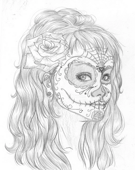 Dibujo gratuito Día de los Muertos #60202 de la coleccion Fiestas y Celebraciones para imprimir