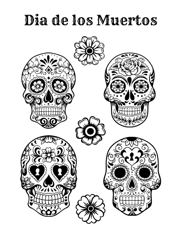 Dibujo gratuito Día de los Muertos #60214 de la coleccion Fiestas y Celebraciones para imprimir