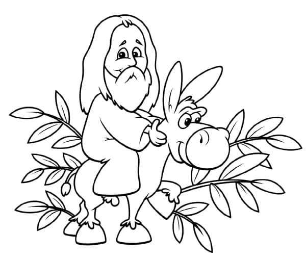 Dibujo para colorear: Domingo de Ramos (Fiestas y Celebraciones) #210838 - Dibujos para Colorear e Imprimir Gratis