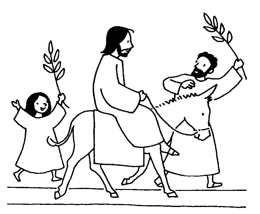 Dibujo para colorear: Domingo de Ramos (Fiestas y Celebraciones) #60325 - Dibujos para Colorear e Imprimir Gratis