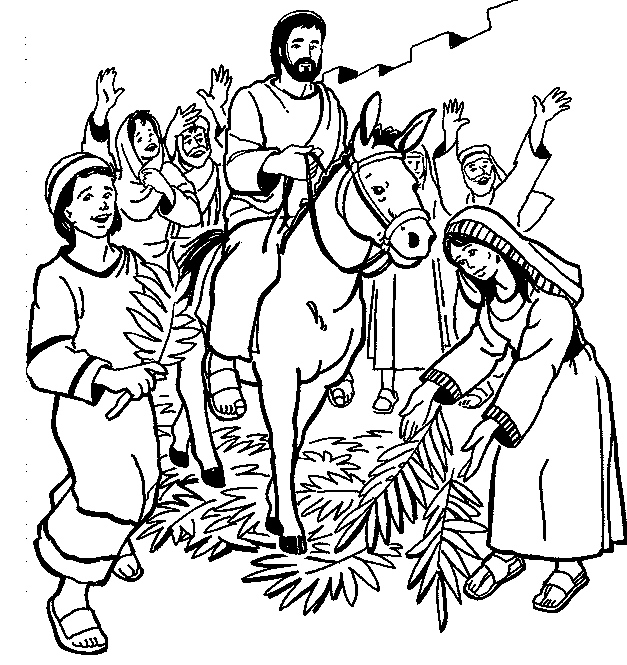 Dibujo para colorear: Domingo de Ramos (Fiestas y Celebraciones) #60330 - Dibujos para Colorear e Imprimir Gratis