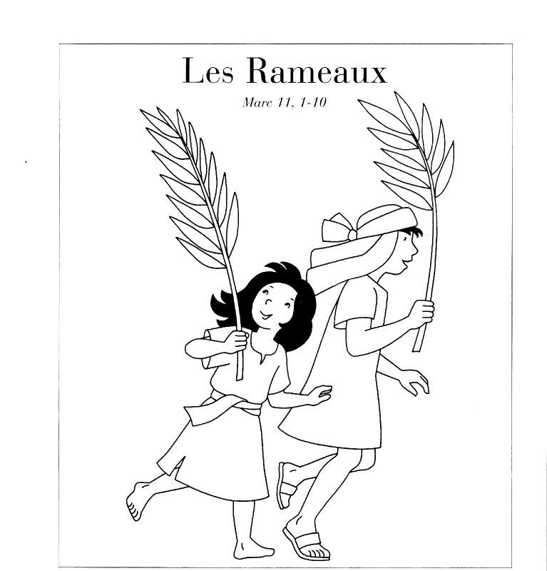 Dibujo para colorear: Domingo de Ramos (Fiestas y Celebraciones) #60331 - Dibujos para Colorear e Imprimir Gratis