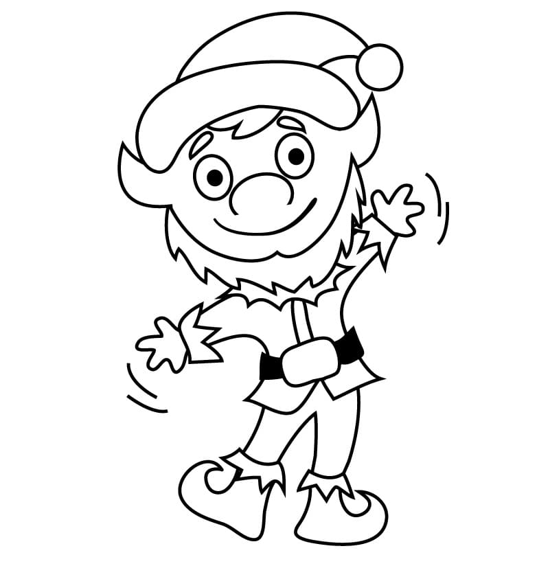 Dibujo gratuito Elfo de Navidad #190346 de la coleccion Fiestas y Celebraciones para imprimir