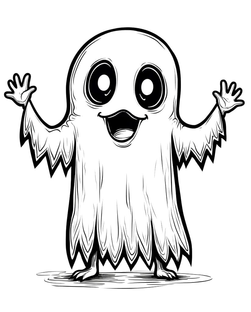 Dibujo gratuito Fantasma de Halloween #216205 de la coleccion Fiestas y Celebraciones para imprimir