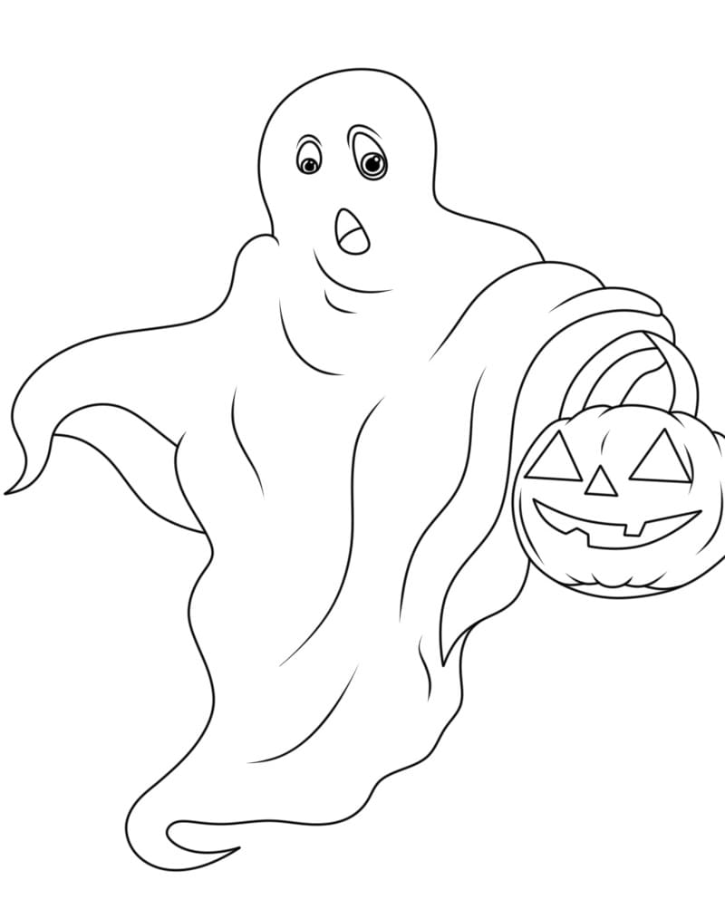 Dibujo gratuito Fantasma de Halloween #216209 de la coleccion Fiestas y Celebraciones para imprimir