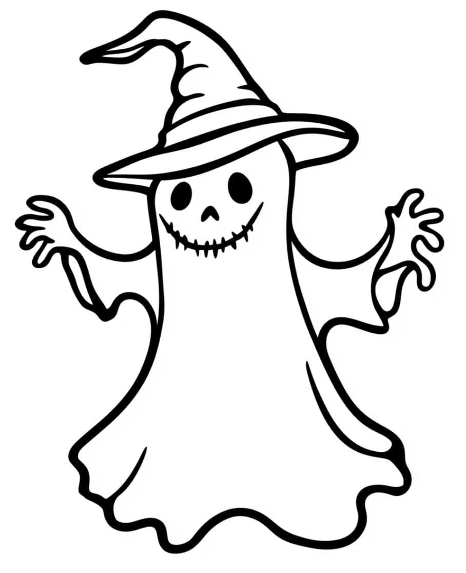 Dibujo gratuito Fantasma de Halloween #216215 de la coleccion Fiestas y Celebraciones para imprimir