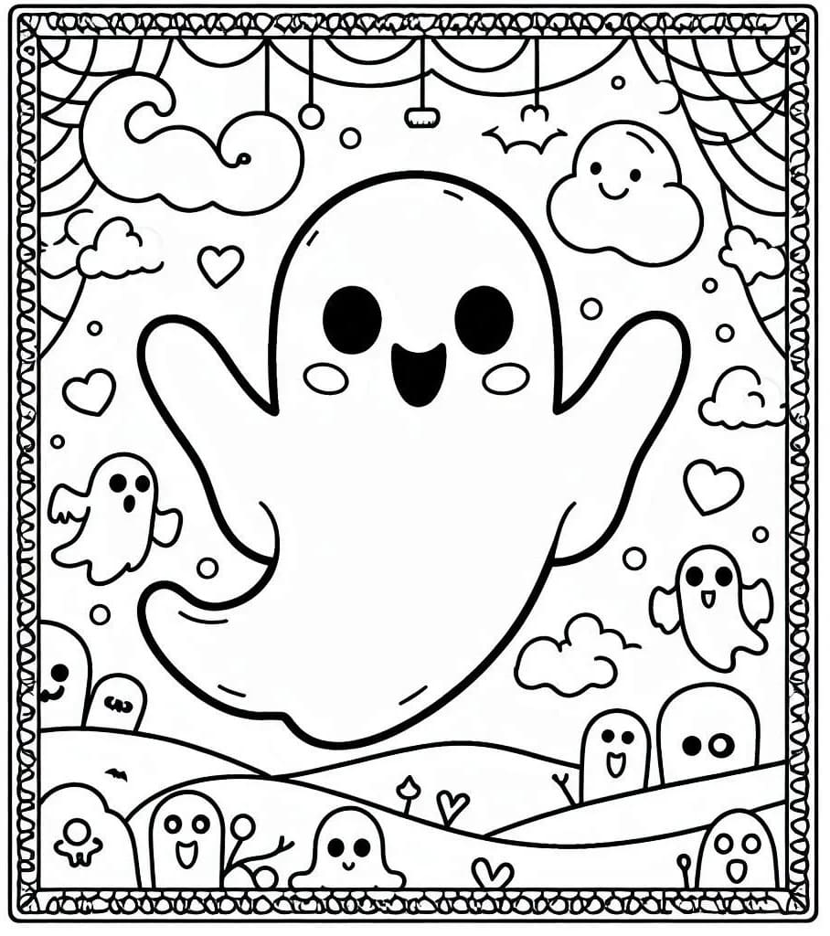 Dibujo gratuito Fantasma de Halloween #216217 de la coleccion Fiestas y Celebraciones para imprimir