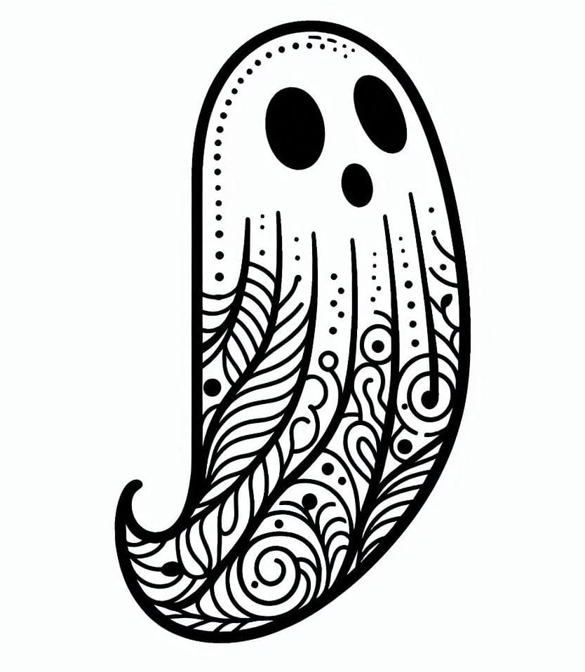 Dibujo gratuito Fantasma de Halloween #216229 de la coleccion Fiestas y Celebraciones para imprimir