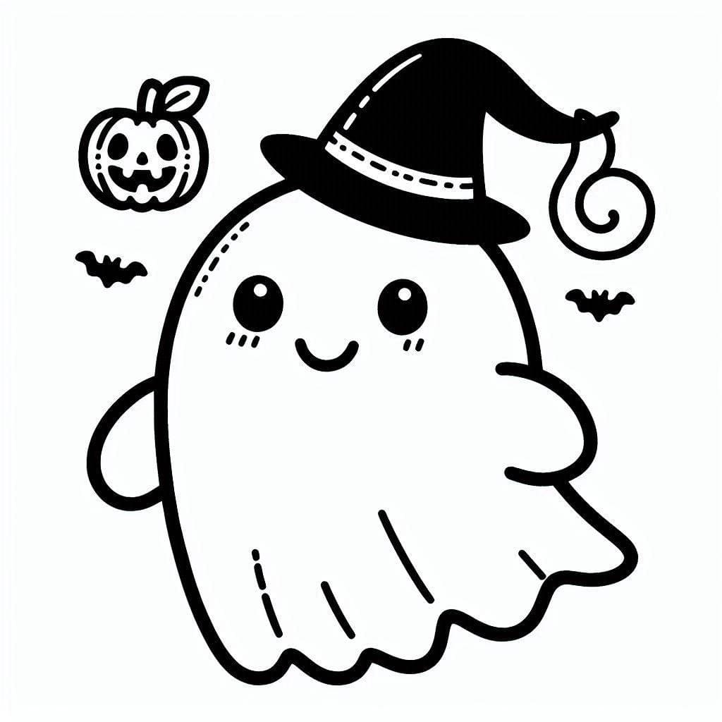 Dibujo gratuito Fantasma de Halloween #216240 de la coleccion Fiestas y Celebraciones para imprimir