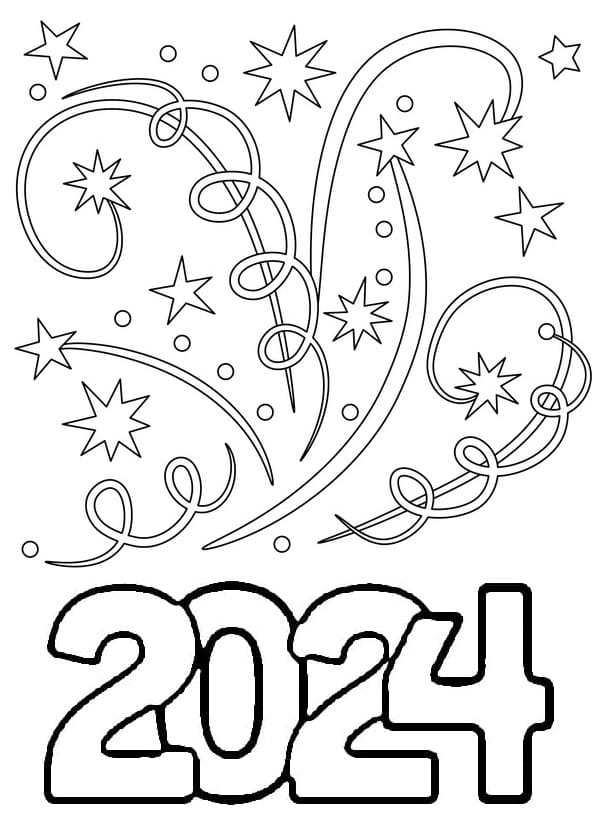 Dibujo gratuito Feliz Año Nuevo #201029 de la coleccion Fiestas y Celebraciones para imprimir
