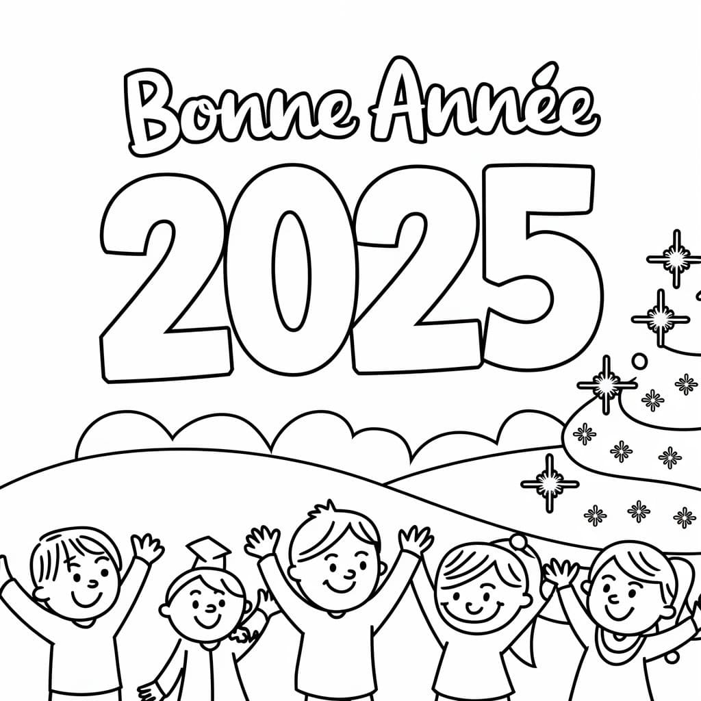 Dibujo gratuito Feliz Año Nuevo #216580 de la coleccion Fiestas y Celebraciones para imprimir