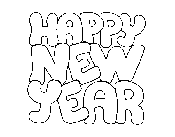 Dibujo gratuito Feliz Año Nuevo #60806 de la coleccion Fiestas y Celebraciones para imprimir