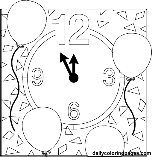 Dibujo gratuito Feliz Año Nuevo #60851 de la coleccion Fiestas y Celebraciones para imprimir