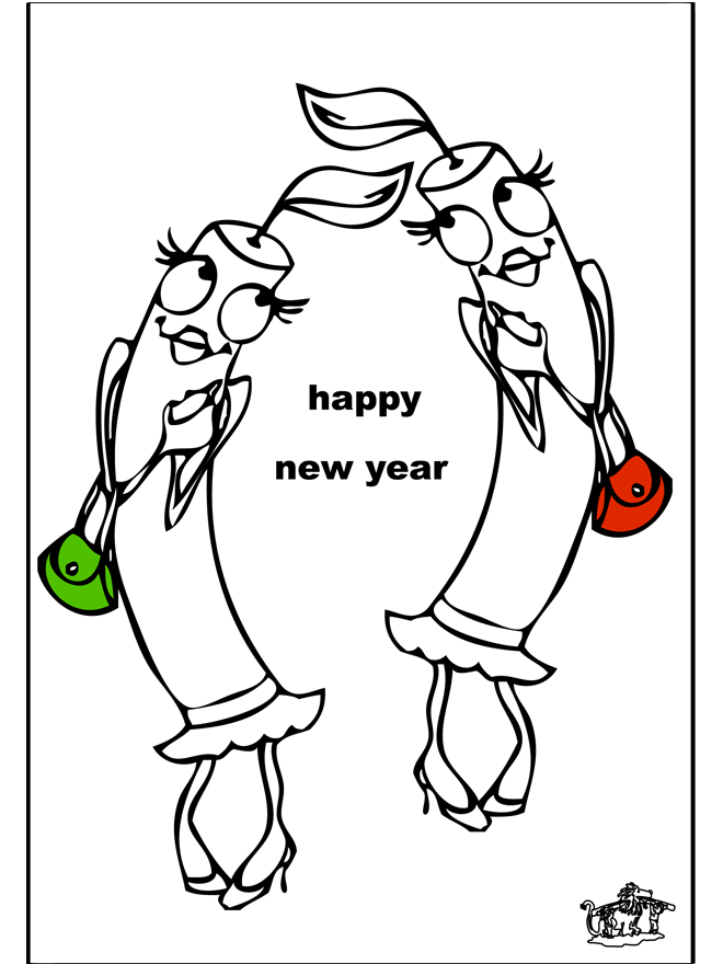 Dibujo gratuito Feliz Año Nuevo #60951 de la coleccion Fiestas y Celebraciones para imprimir
