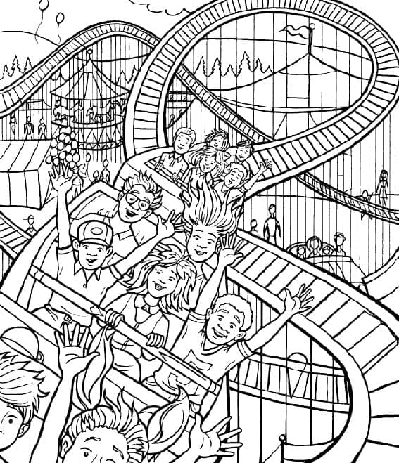 Dibujo para colorear: Feria (Fiestas y Celebraciones) #193353 - Dibujos para Colorear e Imprimir Gratis