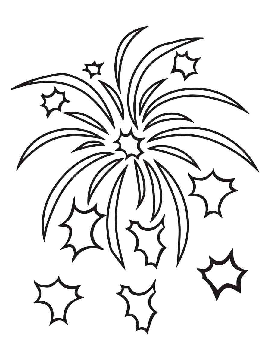 Dibujo gratuito Fuegos Artificiales #209205 de la coleccion Fiestas y Celebraciones para imprimir