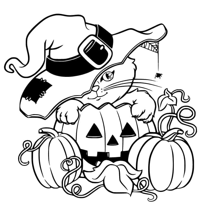 Dibujo gratuito Gato de Halloween #203946 de la coleccion Fiestas y Celebraciones para imprimir