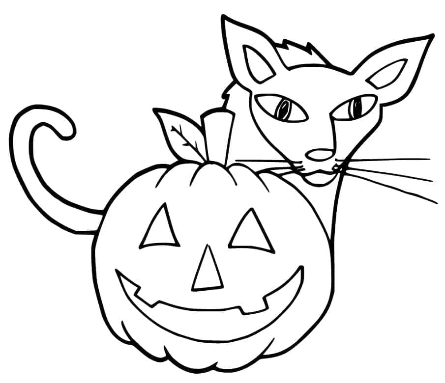 Dibujo gratuito Gato de Halloween #203959 de la coleccion Fiestas y Celebraciones para imprimir