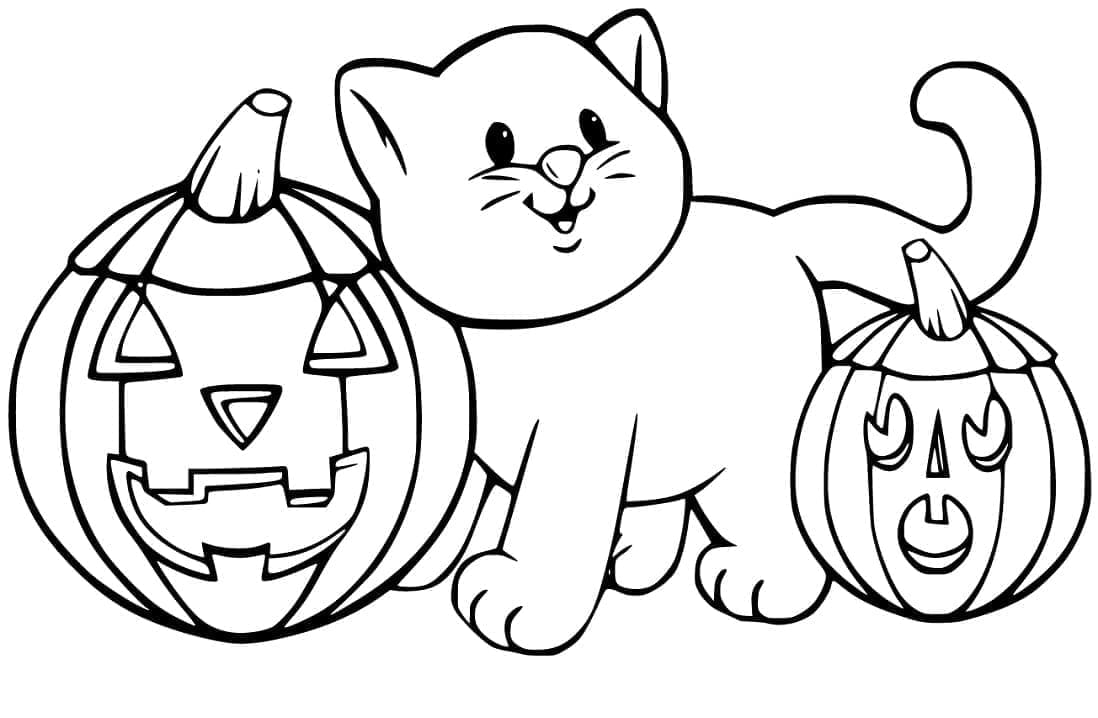 Dibujo gratuito Gato de Halloween #203963 de la coleccion Fiestas y Celebraciones para imprimir