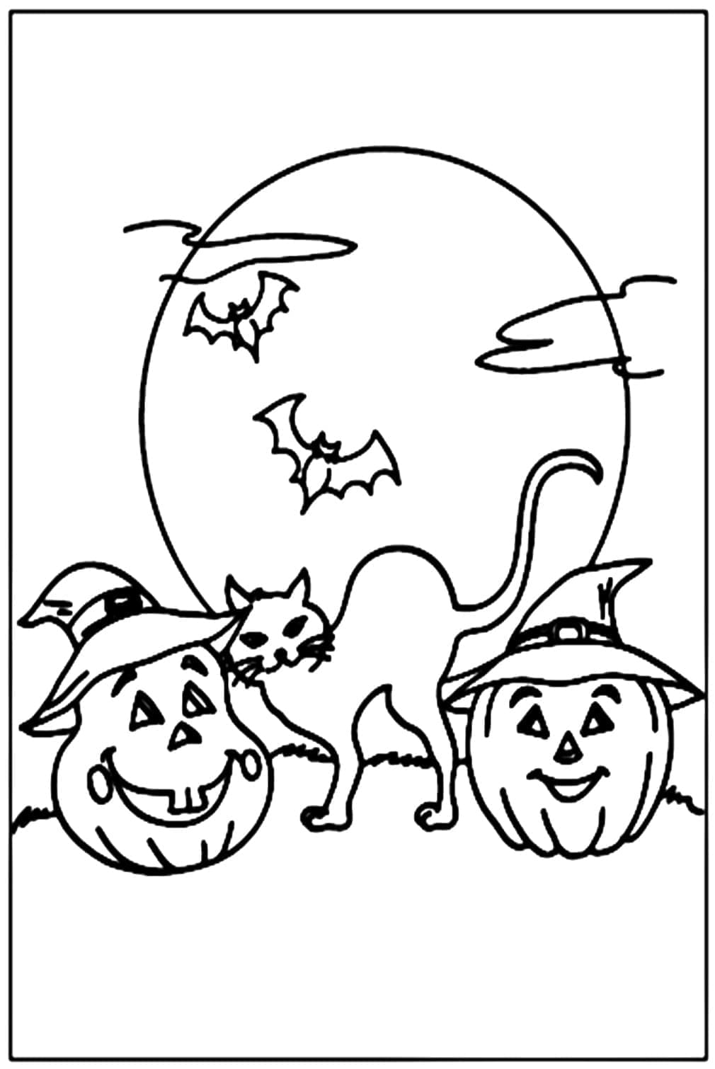 Dibujo gratuito Gato de Halloween #203968 de la coleccion Fiestas y Celebraciones para imprimir