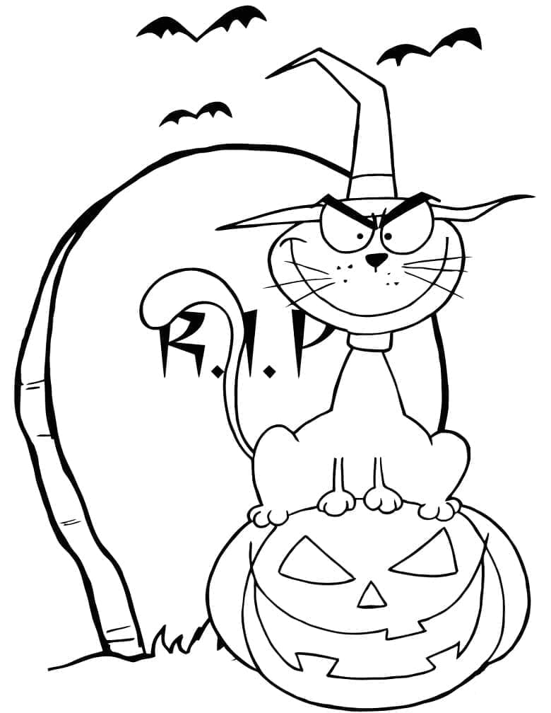 Dibujo gratuito Gato de Halloween #203972 de la coleccion Fiestas y Celebraciones para imprimir Dibujo gratuito Gato de Halloween #203972 de la coleccion Fiestas y Celebraciones para imprimir