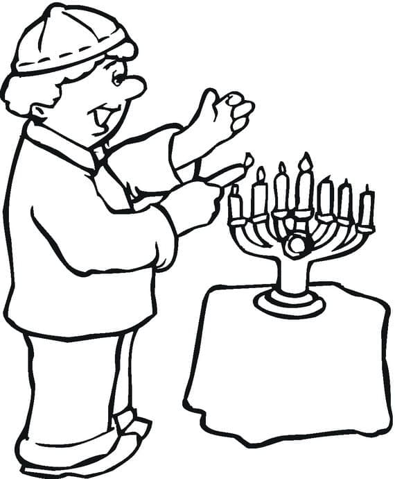 Dibujo para colorear: Hanukkah (Fiestas y Celebraciones) #181057 - Dibujos para Colorear e Imprimir Gratis
