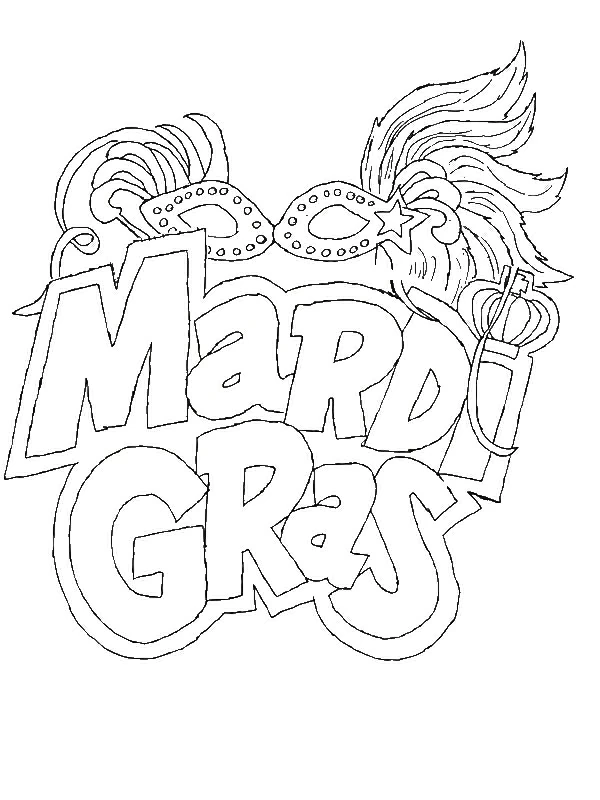 Dibujo gratuito Mardi Gras #60735 de la coleccion Fiestas y Celebraciones para imprimir