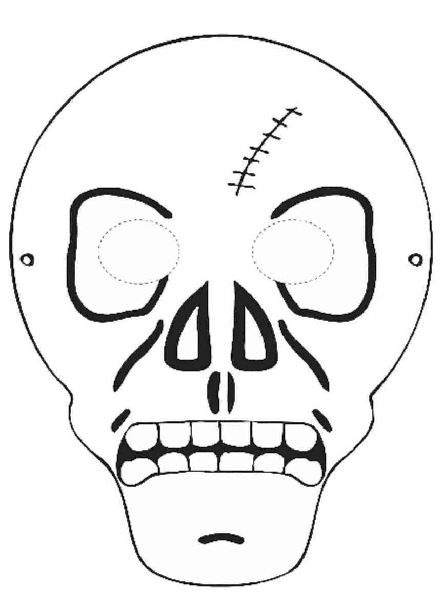 Dibujo gratuito Máscara de Halloween #216437 de la coleccion Fiestas y Celebraciones para imprimir