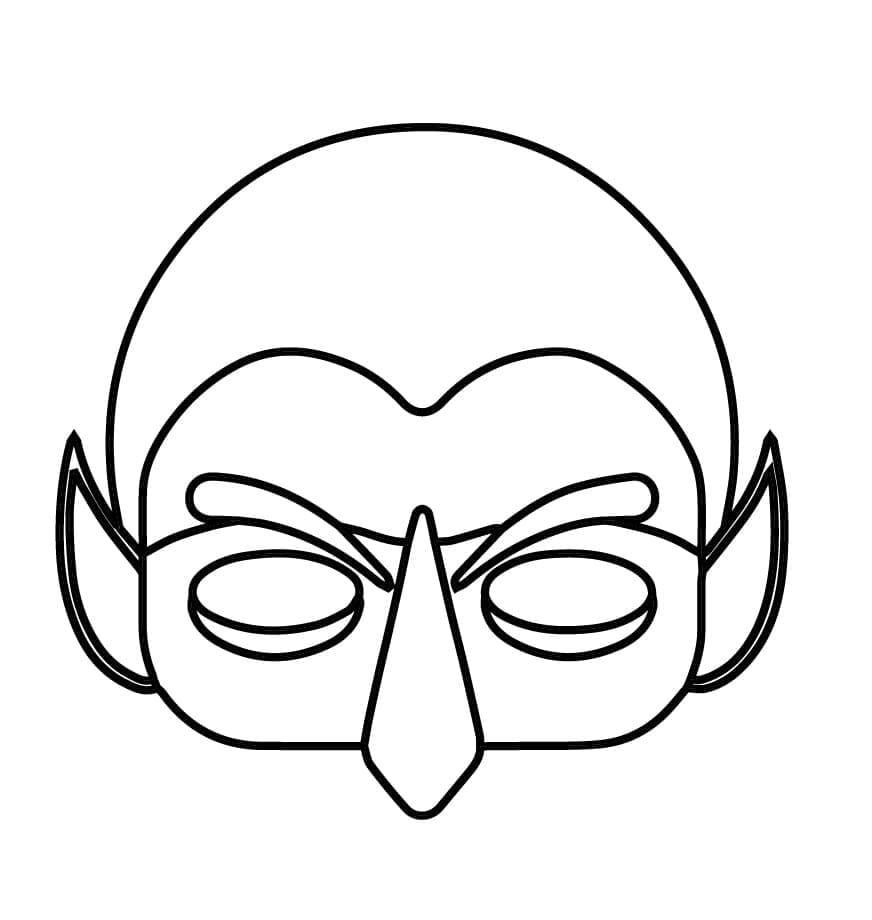 Dibujo gratuito Máscara de Halloween #216468 de la coleccion Fiestas y Celebraciones para imprimir