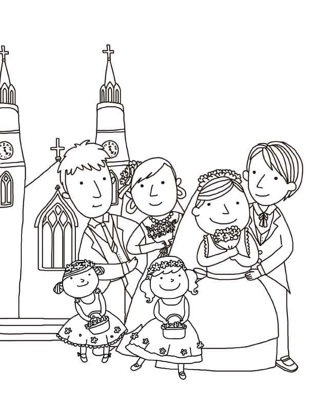 Dibujo gratuito Matrimonio #201901 de la coleccion Fiestas y Celebraciones para imprimir