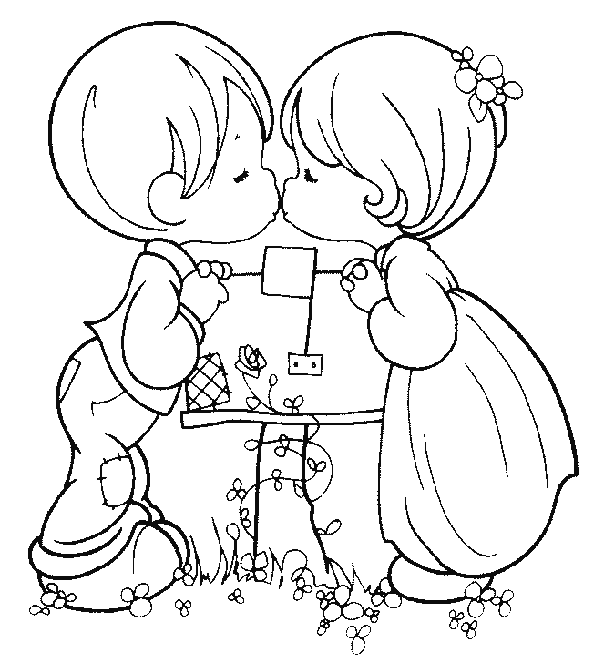 Dibujo para colorear: Matrimonio (Fiestas y Celebraciones) #55965 - Dibujos para Colorear e Imprimir Gratis