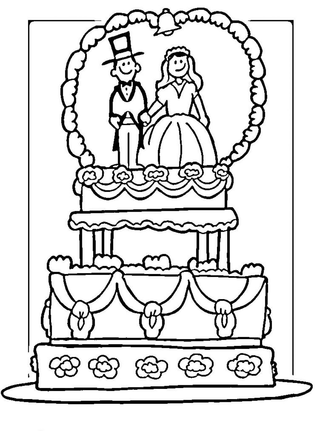 Dibujo para colorear: Matrimonio (Fiestas y Celebraciones) #56017 - Dibujos para Colorear e Imprimir Gratis