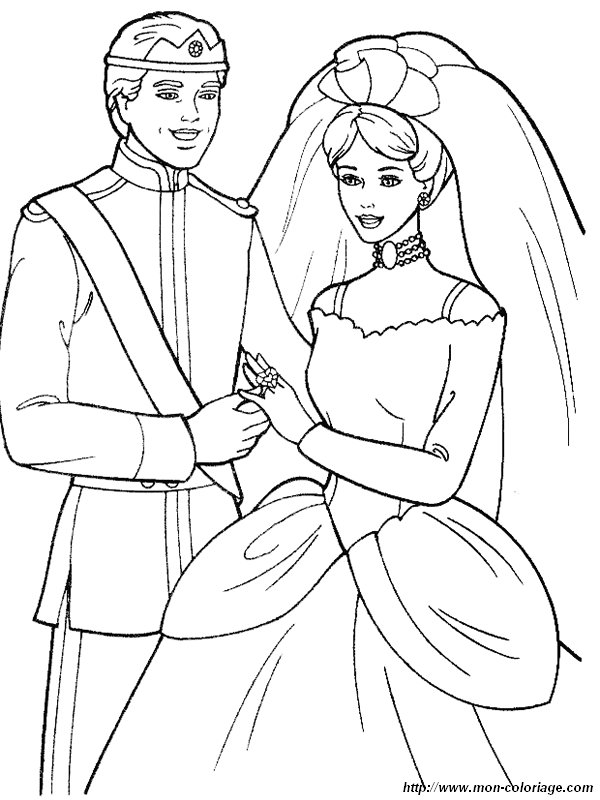 Dibujo para colorear: Matrimonio (Fiestas y Celebraciones) #56031 - Dibujos para Colorear e Imprimir Gratis