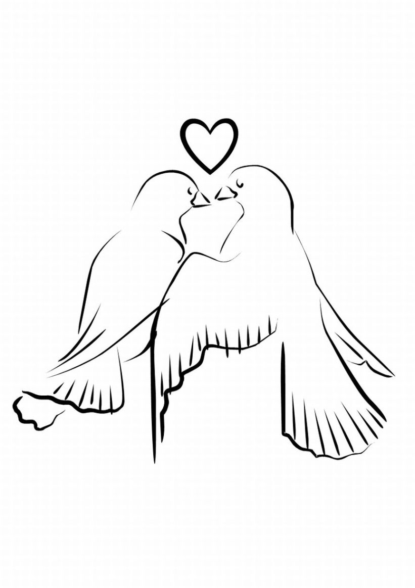 Dibujo para colorear: Matrimonio (Fiestas y Celebraciones) #56051 - Dibujos para Colorear e Imprimir Gratis