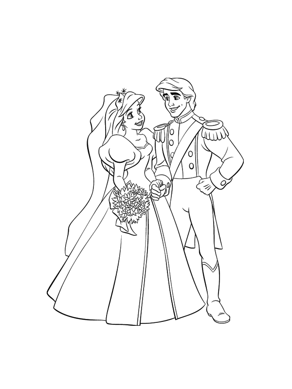 Dibujo para colorear: Matrimonio (Fiestas y Celebraciones) #56079 - Dibujos para Colorear e Imprimir Gratis