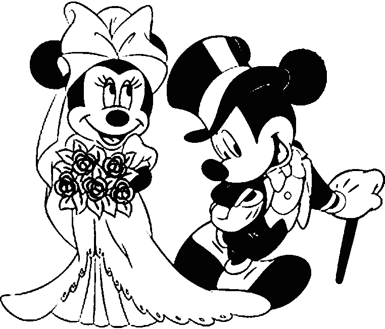 Dibujo para colorear: Matrimonio (Fiestas y Celebraciones) #56086 - Dibujos para Colorear e Imprimir Gratis
