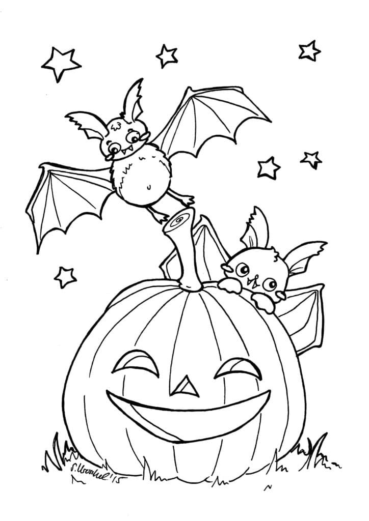 Dibujo gratuito Murciélago de Halloween #200768 de la coleccion Fiestas y Celebraciones para imprimir