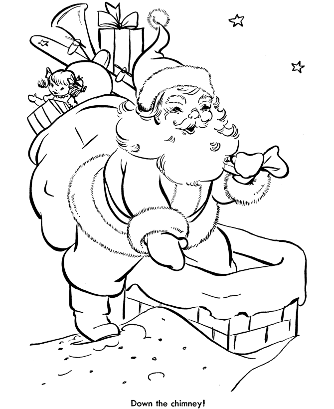 Dibujo gratuito Papá Noel #104720 de la coleccion Fiestas y Celebraciones para imprimir