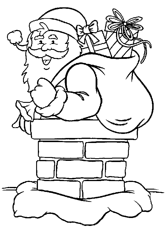 Dibujo gratuito Papá Noel #104800 de la coleccion Fiestas y Celebraciones para imprimir