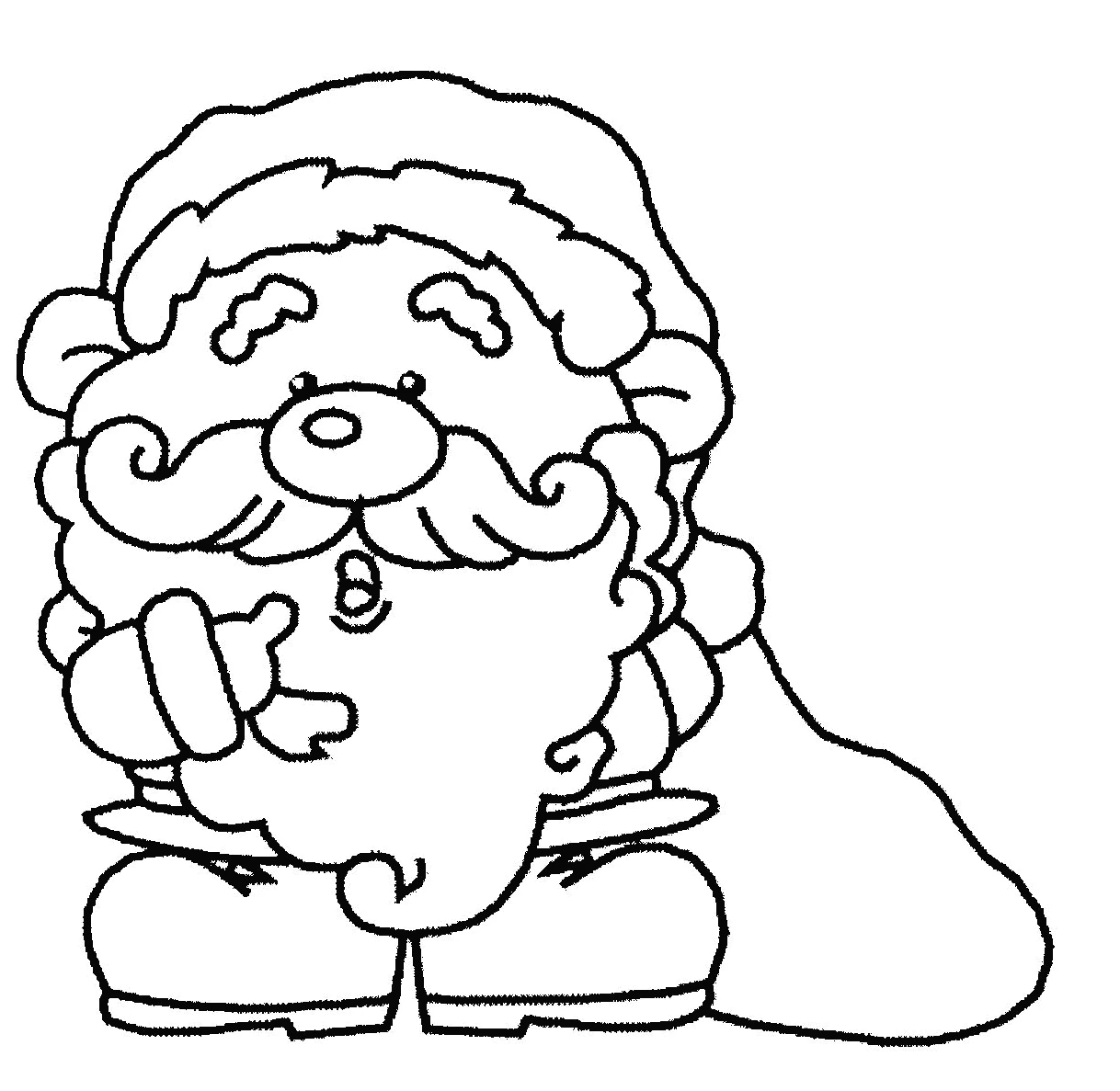 Dibujo para colorear: Papá Noel (Fiestas y Celebraciones) #104816 - Dibujos para Colorear e Imprimir Gratis