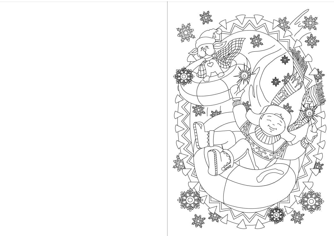 Dibujo gratuito Tarjeta de Navidad #216954 de la coleccion Fiestas y Celebraciones para imprimir