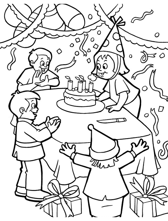 Dibujo para colorear: Aniversario (Fiestas y ocasiones especiales) #57086 - Dibujos para Colorear e Imprimir Gratis