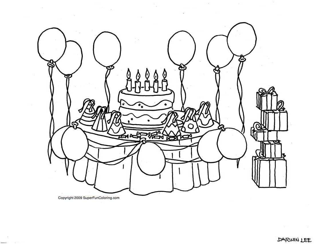 Dibujo para colorear: Aniversario (Fiestas y ocasiones especiales) #57093 - Dibujos para Colorear e Imprimir Gratis