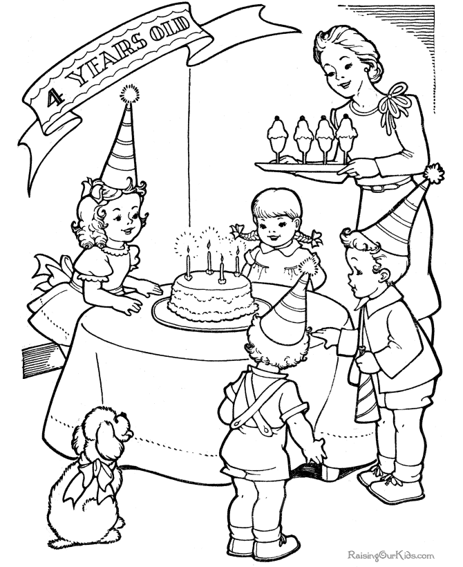 Dibujo para colorear: Aniversario (Fiestas y ocasiones especiales) #57224 - Dibujos para Colorear e Imprimir Gratis