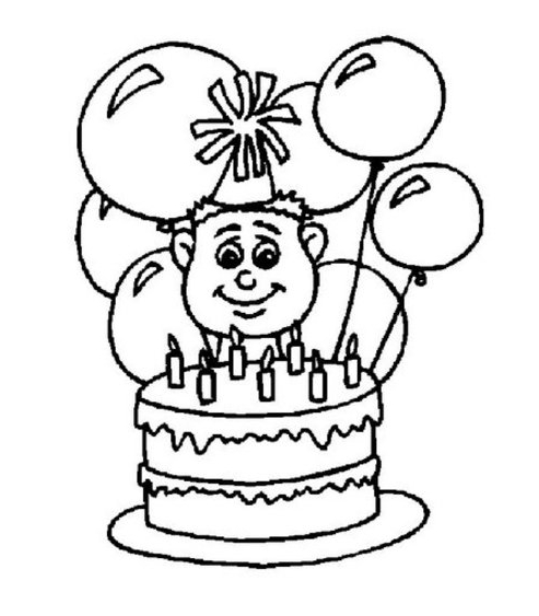 Dibujo para colorear: Aniversario (Fiestas y ocasiones especiales) #57244 - Dibujos para Colorear e Imprimir Gratis