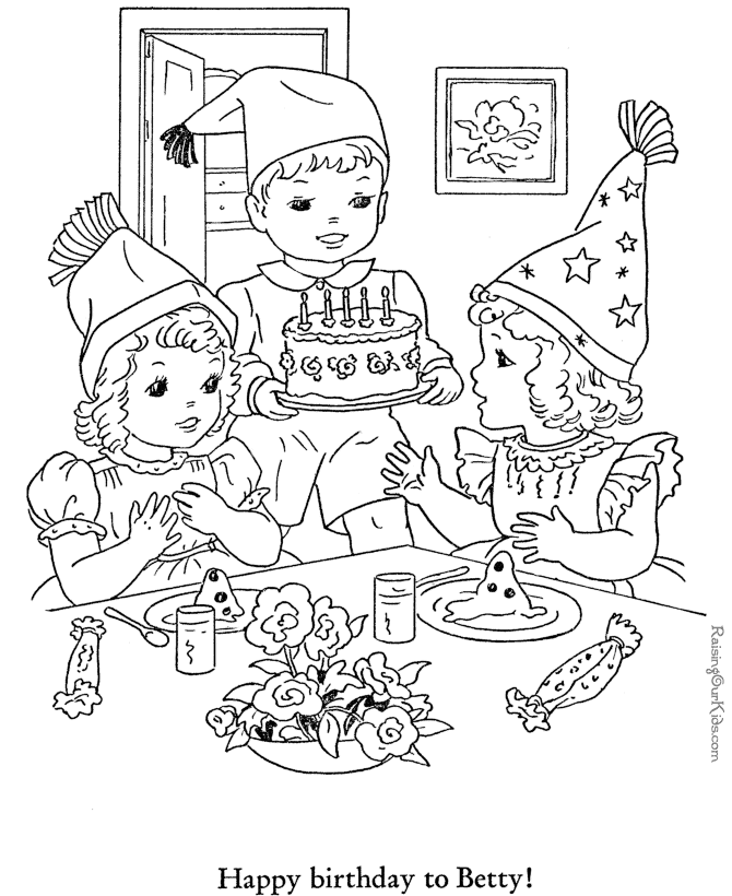 Dibujo para colorear: Aniversario (Fiestas y ocasiones especiales) #57335 - Dibujos para Colorear e Imprimir Gratis